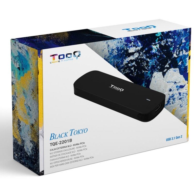 Tooq Tqe-2201b Caixa Externa para SSD M.2 NVME / USB 3.1 Gen2 / sem Parafusos