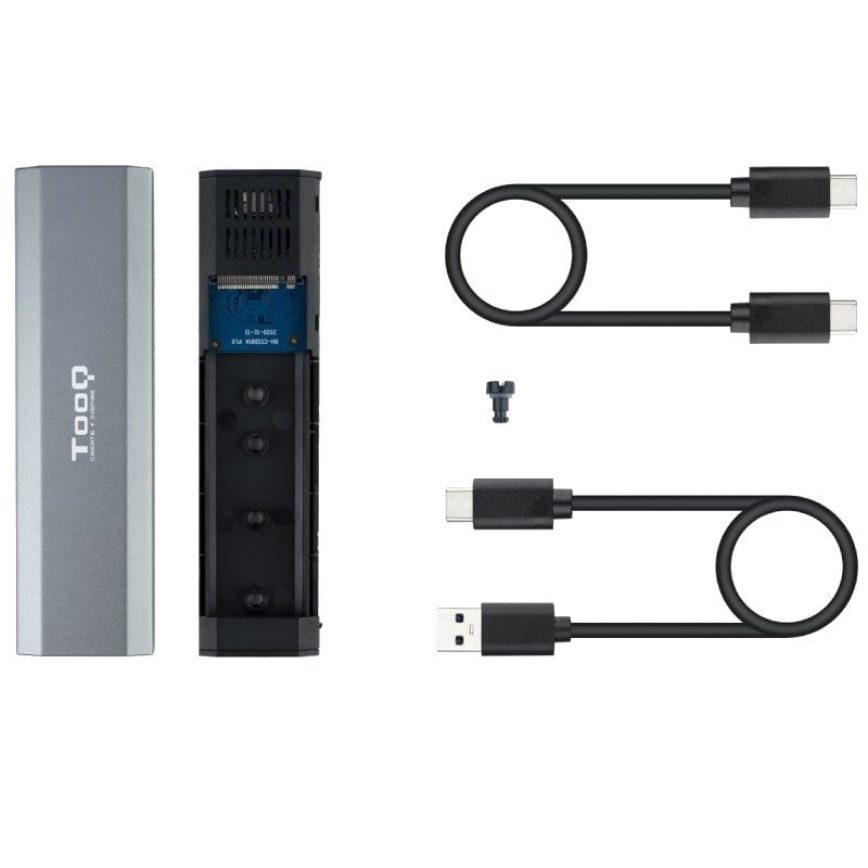 Tooq Tqe-2223g M.2 NVME Caixa Externa para SSD / USB 3.2 / sem Parafusos