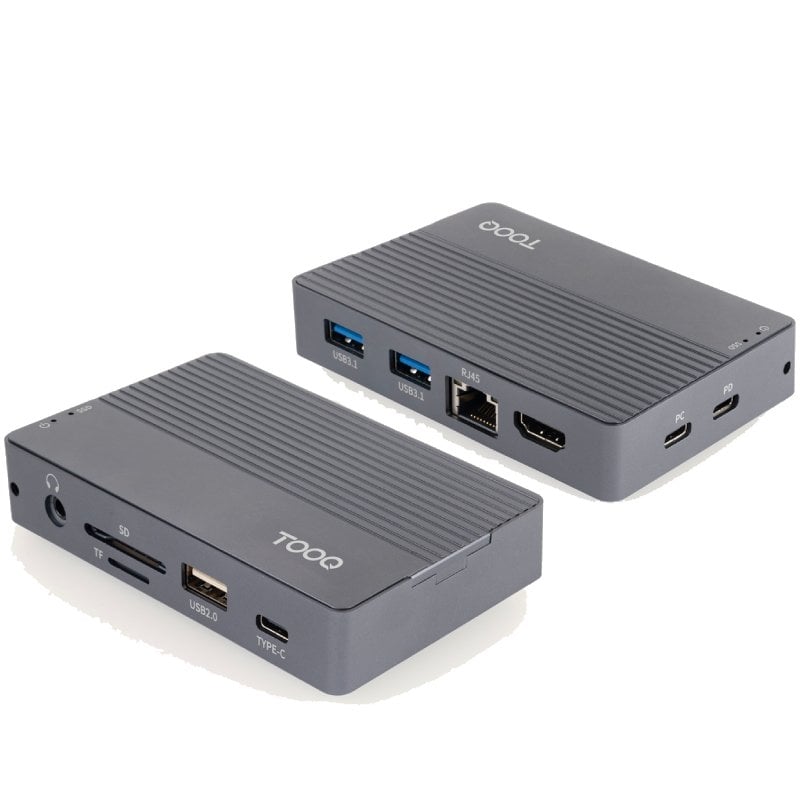Estação de Ligação USB Tipo C Tooq Tqe-2242g / Ranhura para SSD M.2 / 1xhdmi / 1xrj45 / 1xusb / 1xu…