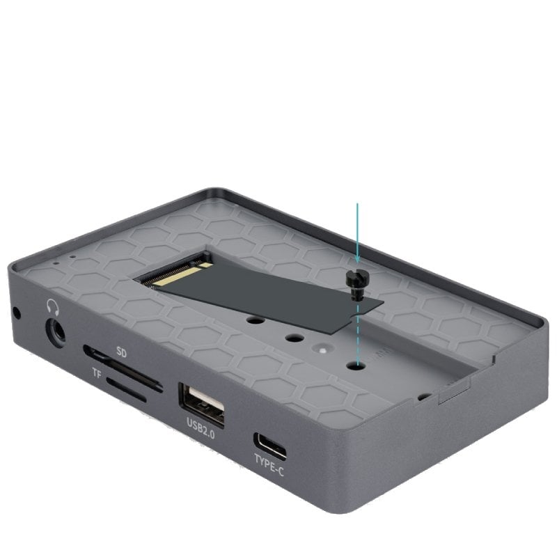 Estação de Ligação USB Tipo C Tooq Tqe-2242g / Ranhura para SSD M.2 / 1xhdmi / 1xrj45 / 1xusb / 1xu…
