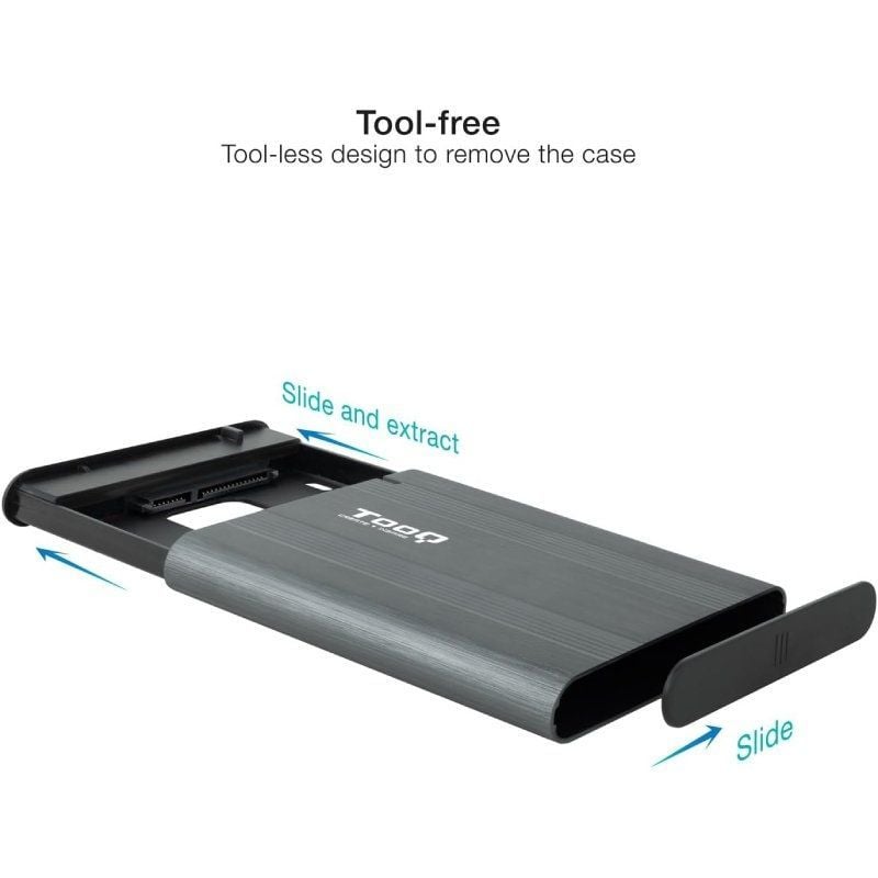 Tooq Tqe-2503g Caixa para Unidade de Disco Rígido Externa de 2,5" / USB 3.1 / sem Parafusos