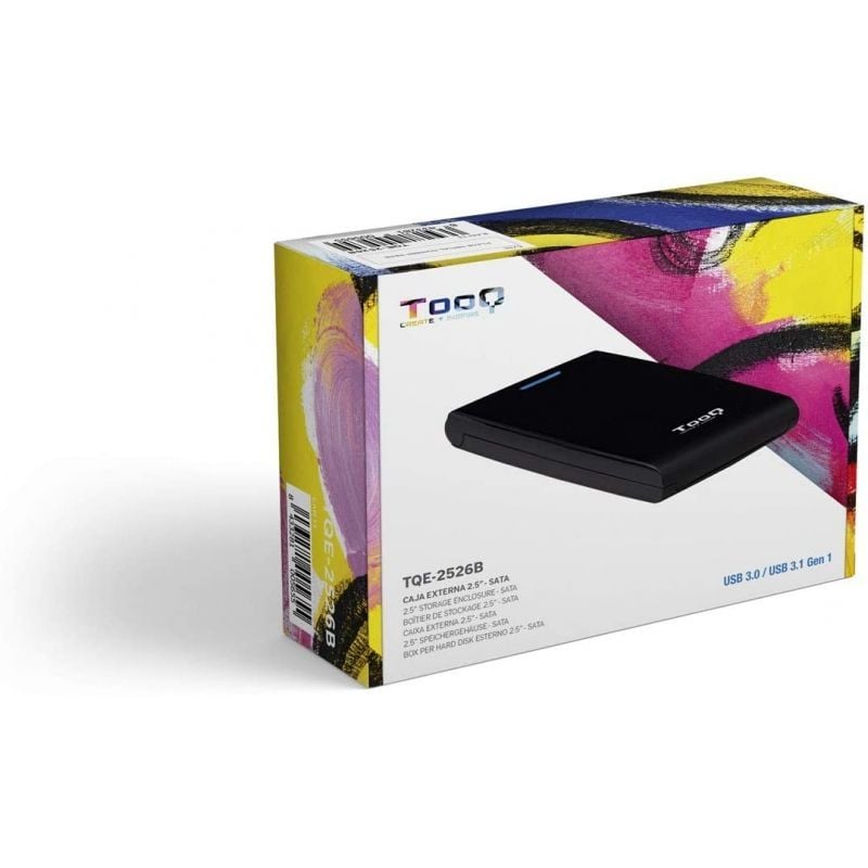 Tooq Tqe-2526b Caixa para Unidade de Disco Rígido Externa de 2,5" / USB 3.1