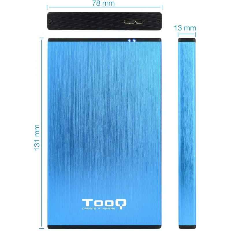 Tooq Tqe-2527bl Caixa para Unidade de Disco Rígido Externa de 2,5" / USB 3.1