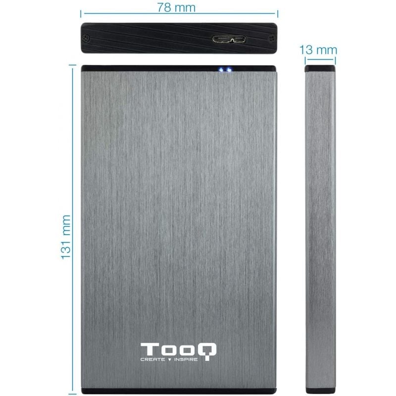 Tooq Tqe-2527g Caixa para Unidade de Disco Rígido Externa de 2,5" / USB 3.1