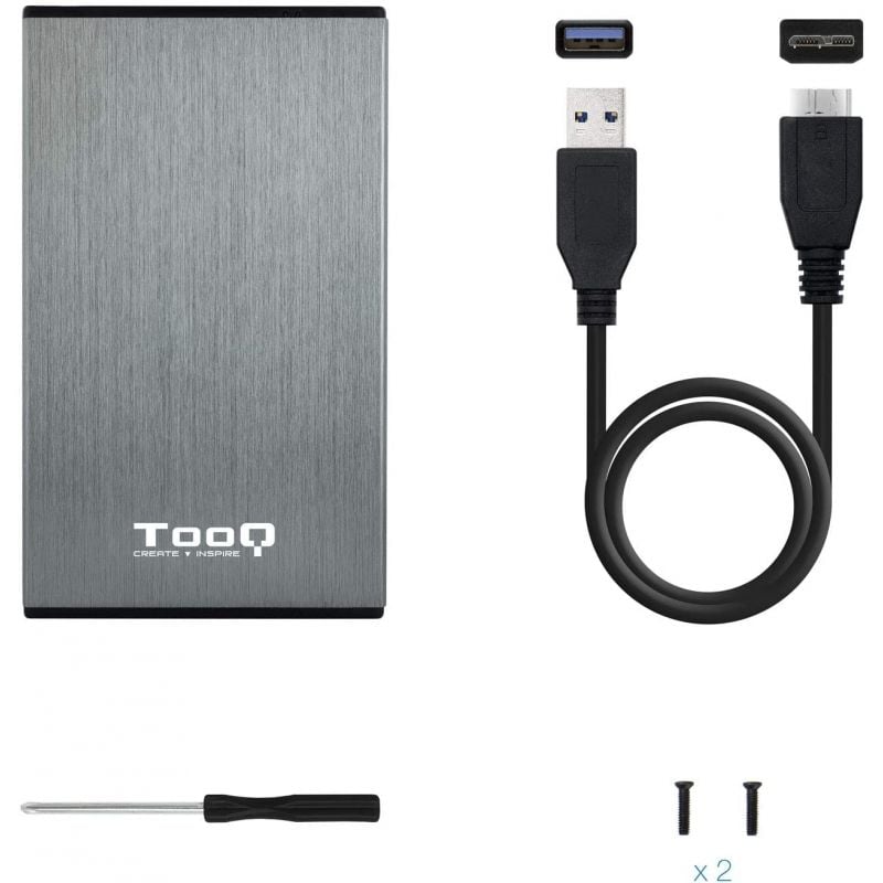 Tooq Tqe-2527g Caixa para Unidade de Disco Rígido Externa de 2,5" / USB 3.1