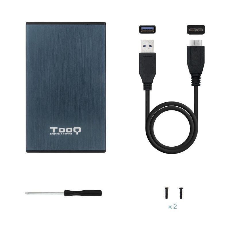 Tooq Tqe-2527pb Caixa para Unidade de Disco Rígido Externa de 2,5" / USB 3.1