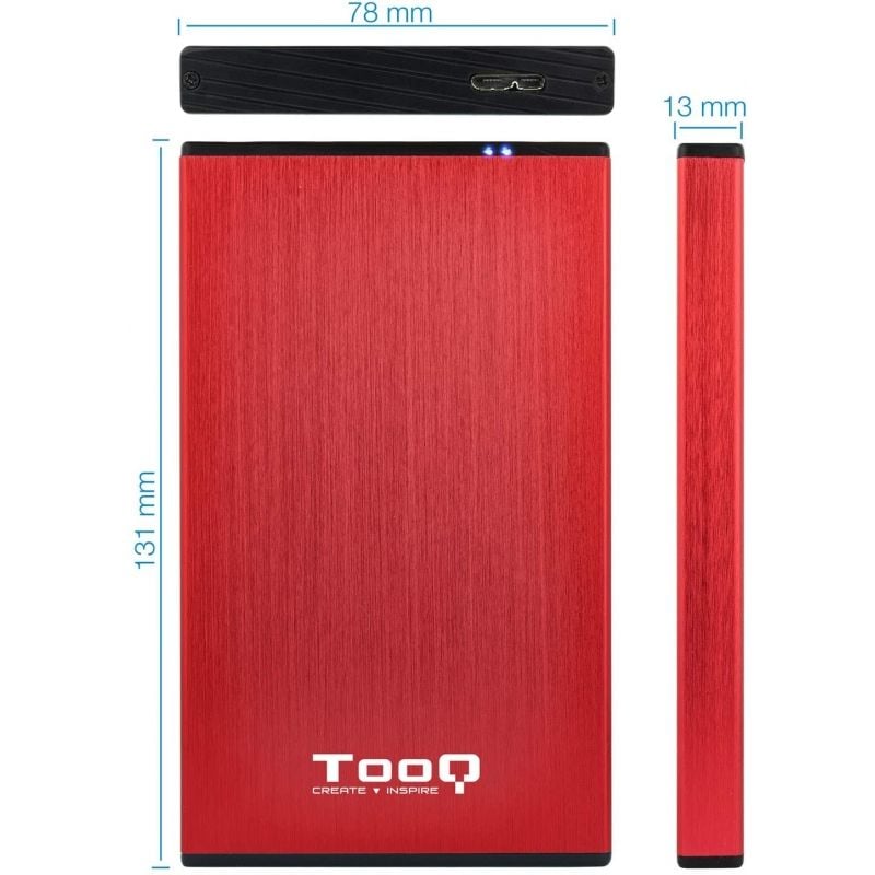 Tooq Tqe-2527r Caixa para Unidade de Disco Rígido Externa de 2,5" / USB 3.1