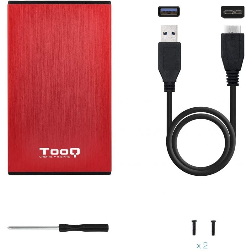 Tooq Tqe-2527r Caixa para Unidade de Disco Rígido Externa de 2,5" / USB 3.1