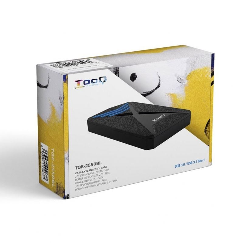 Tooq Tqe-2550bl Caixa para Unidade de Disco Rígido Externa para Jogos de 2,5" / USB 3.1 / sem Paraf…