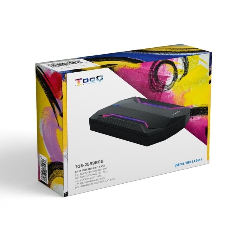Tooq Tqe-2599rgb Caixa para Unidade de Disco Rígido Externa para Jogos de 2,5" / USB 3.1 / sem Para…