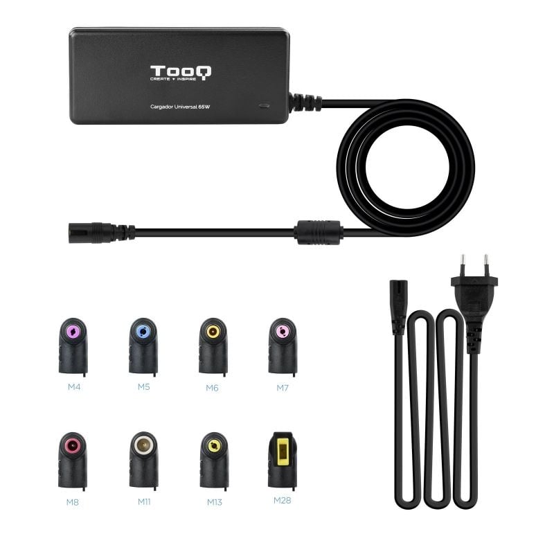 Carregador para Computador Portátil Tooq Tqlc-65bs02at / 65W / Automático / 8 Conectores / Tensão 1…