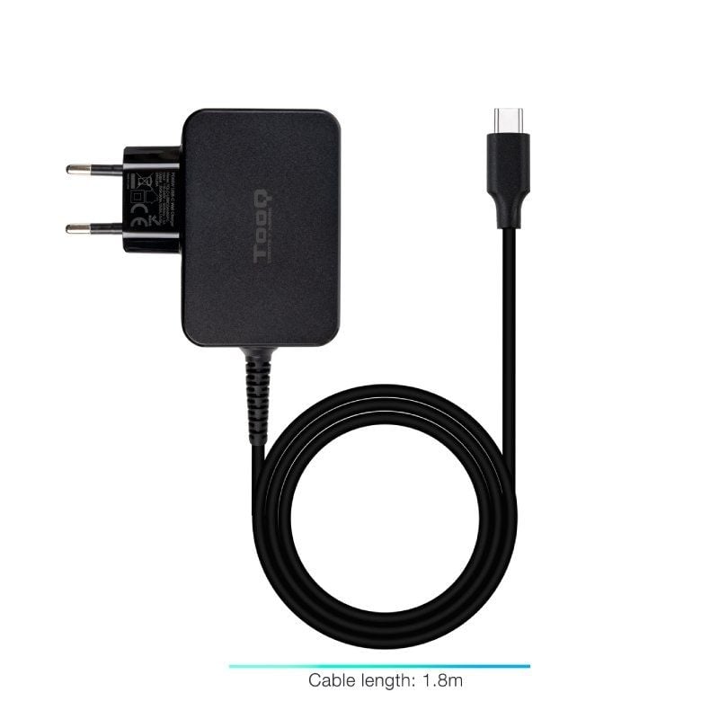 Carregador Gan para Portátil Tooq Tqlc-usbcgan65pd USB Tipo C / 65W / Automático / Tensão 5-20v