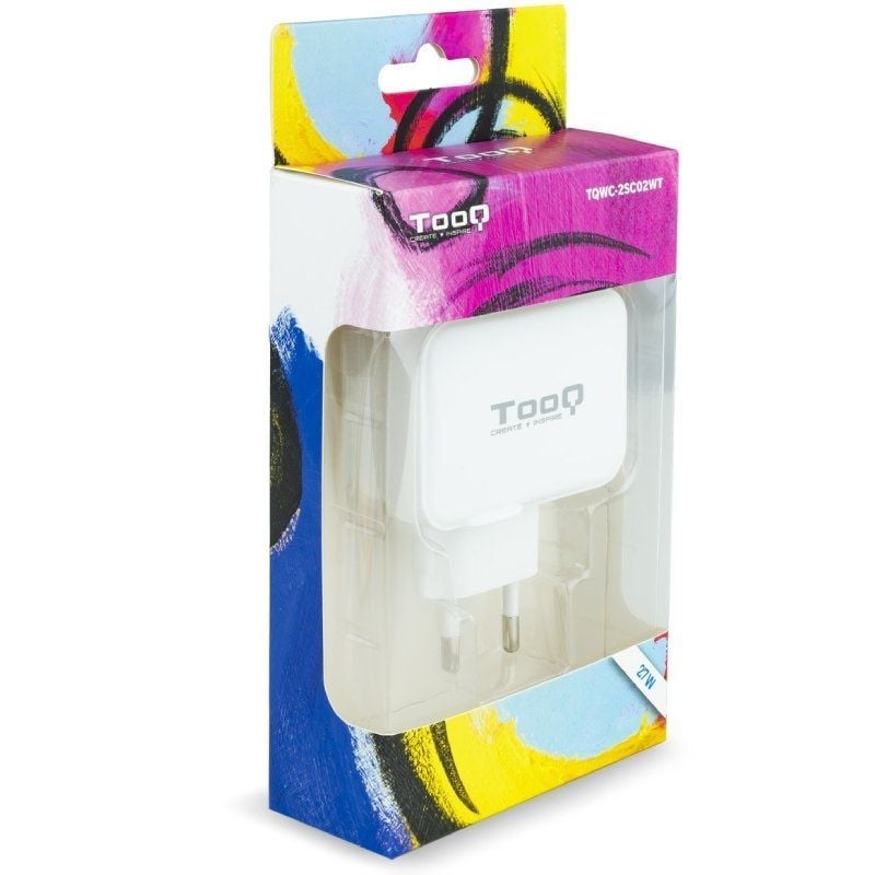 Carregador de Parede Tooq Tqwc-2sc02wt / 1xusb Type-c / 1x USB / 27W