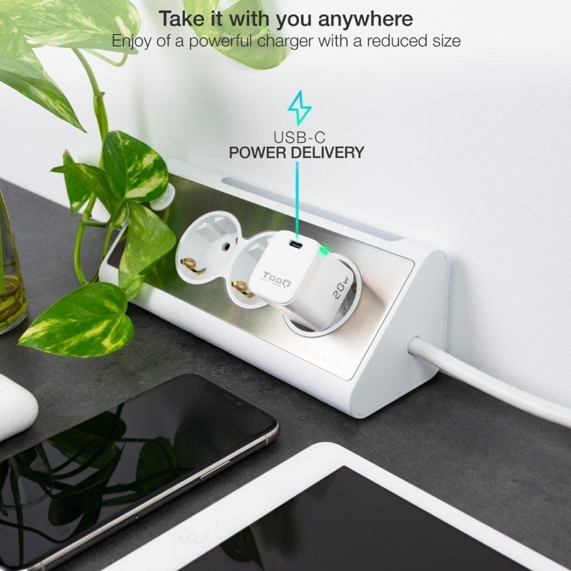 Carregador de Parede Tooq Tqwc-pd20wt / 1xusb Type-c / 20W / Branco