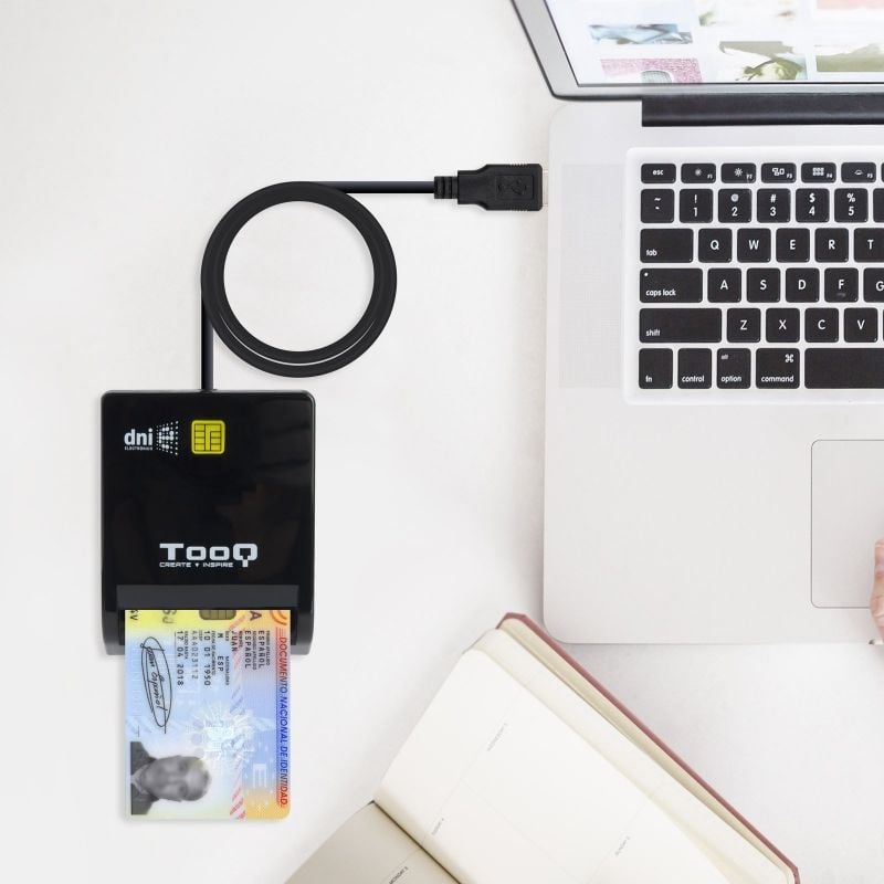 Leitor de Cartão de Cidadão Tooq Tqr-210b / USB 2.0 / Preto
