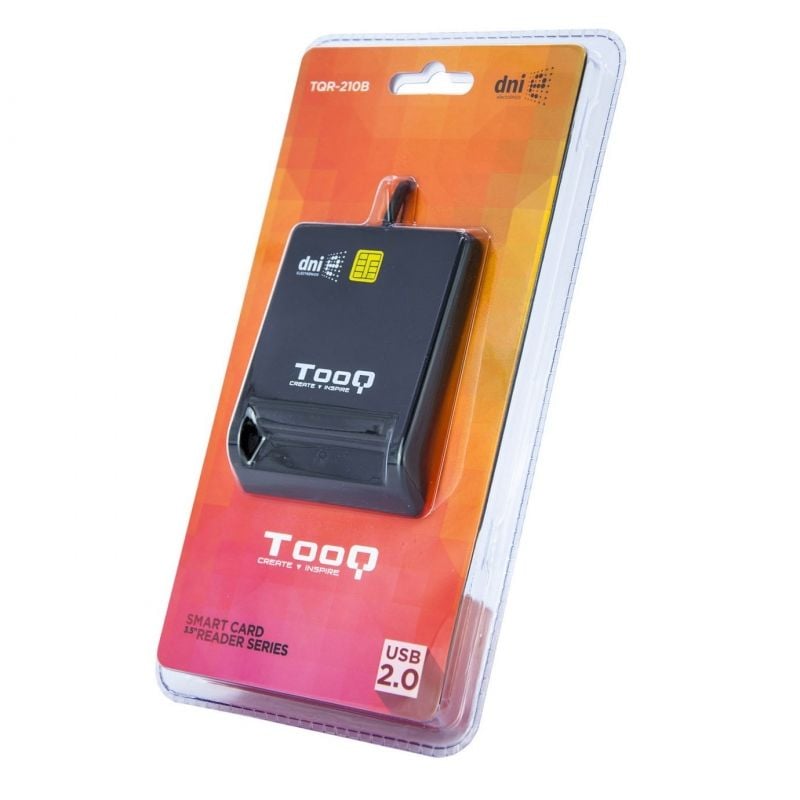 Leitor de Cartão de Cidadão Tooq Tqr-210b / USB 2.0 / Preto