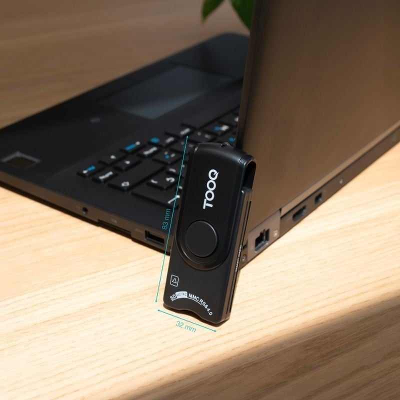 Tooq Tqr-3012b Leitor de Cartões de Identificação, Cartões Inteligentes, SD e Microsd / USB 2.0 / P…
