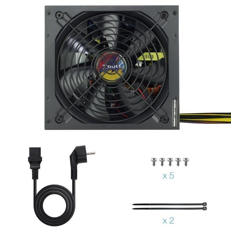 Fonte de Alimentação Tooq Tqapolo-650sp / 650W / Ventoinha de 14cm