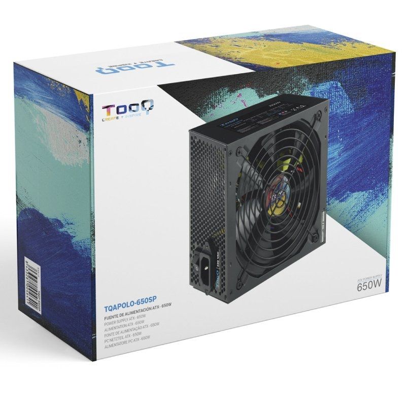 Fonte de Alimentação Tooq Tqapolo-650sp / 650W / Ventoinha de 14cm