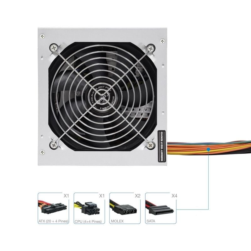 Tooq Tqep-500sse-o Fonte de Alimentação OEM / 500W / Ventoinha 12cm