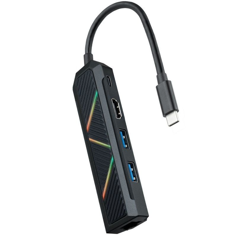 Docking USB Type-c Nanocable 10.16.0501 / 2xusb / 1xusb Type-c PD / 1xhdmi / 1xrj45 / Preto
