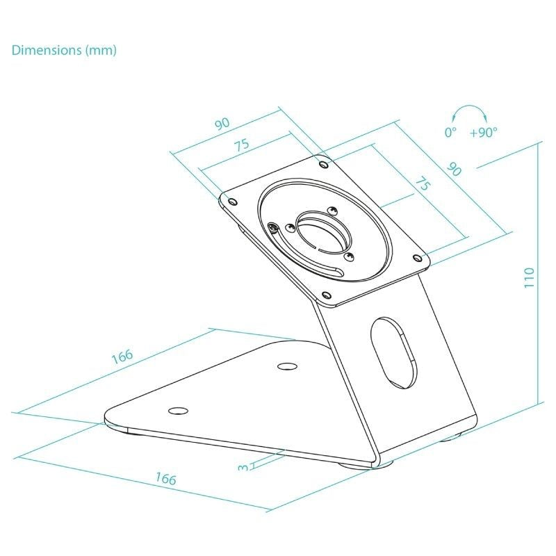 Tooq Tqatwm3401-b Suporte de Parede / Suporte para Tablet Antirroubo para Tablet / Preto