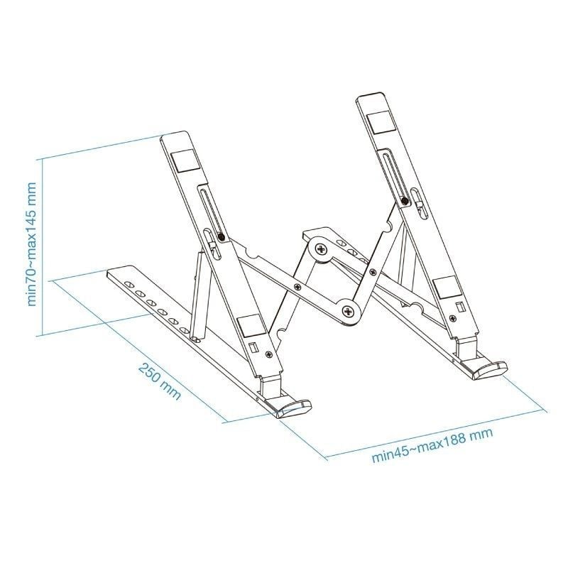 Tooq Tqlrs0033-al Suporte para Computador Portátil Tqlrs0033-al para Computadores Portáteis Até 15".