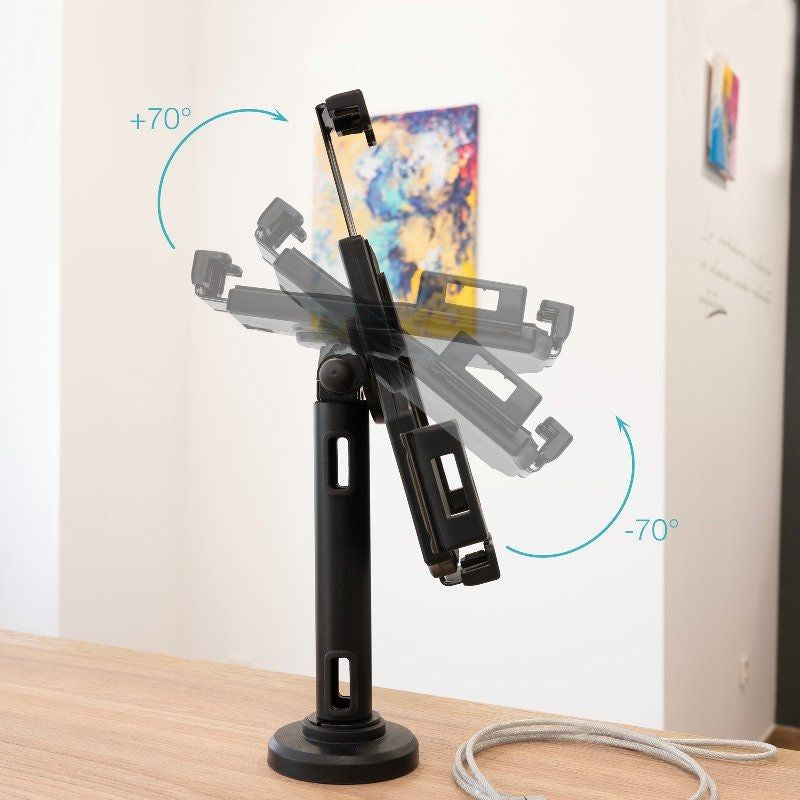 Tooq TQTDS0812 Suporte de Mesa / Parede para Smartphone / Tablet / Antirroubo / Preto
