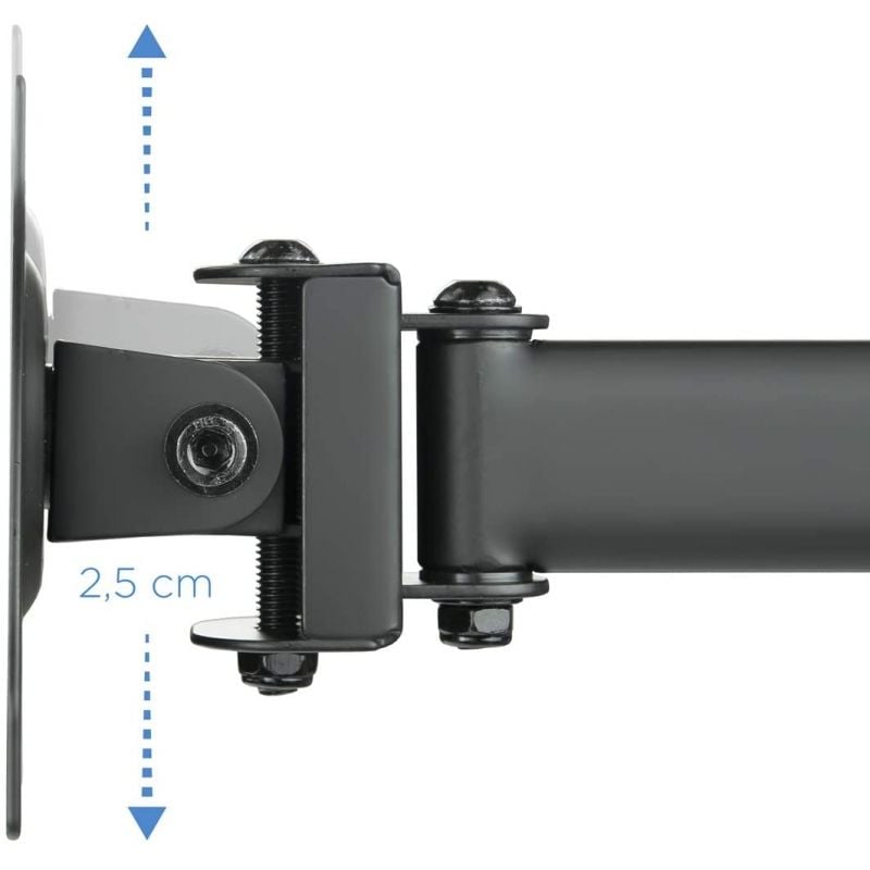 Suporte de Mesa Tooq Db1327tn-b para 3 Monitores / Giratório / Inclinado / Até 8kg