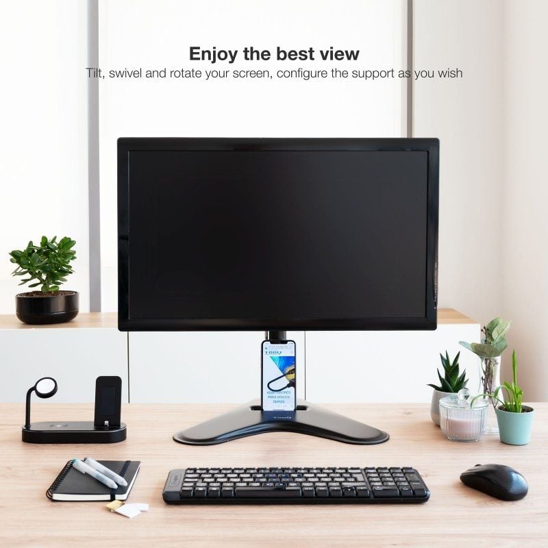 Tooq Db1701tn-b Suporte de Mesa Inclinável / Giratório para TV e Computador Portátil 17-32".