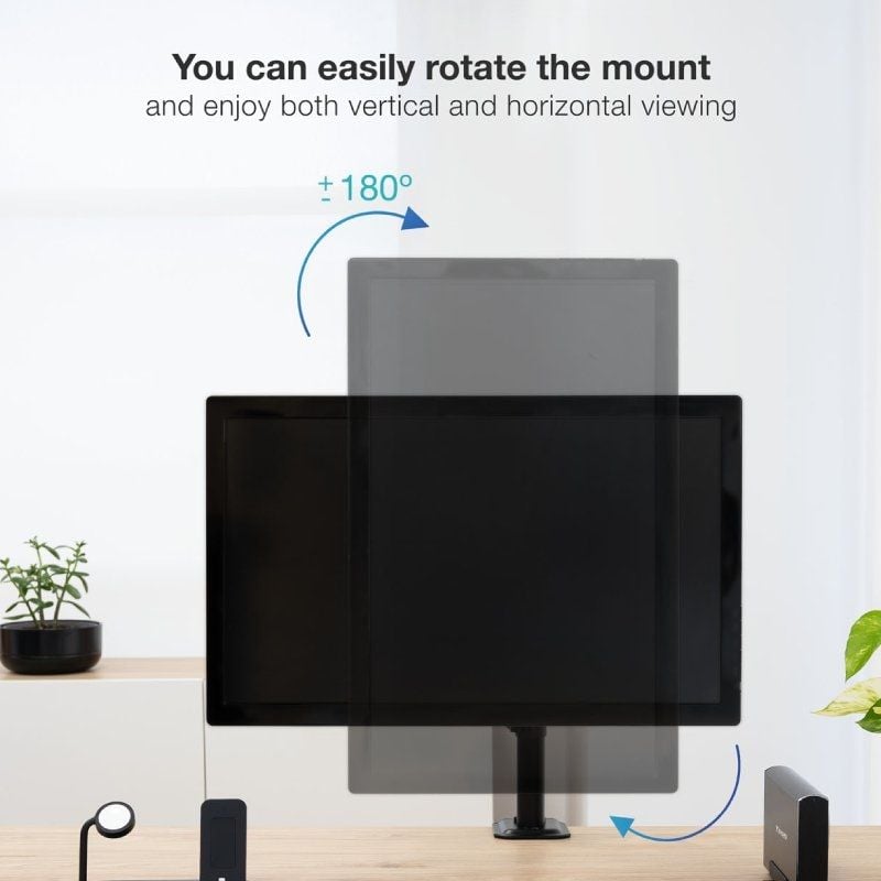 Tooq Db1801tn-b Suporte de Mesa para Monitor / Giratório / Inclinado / Até 8kg