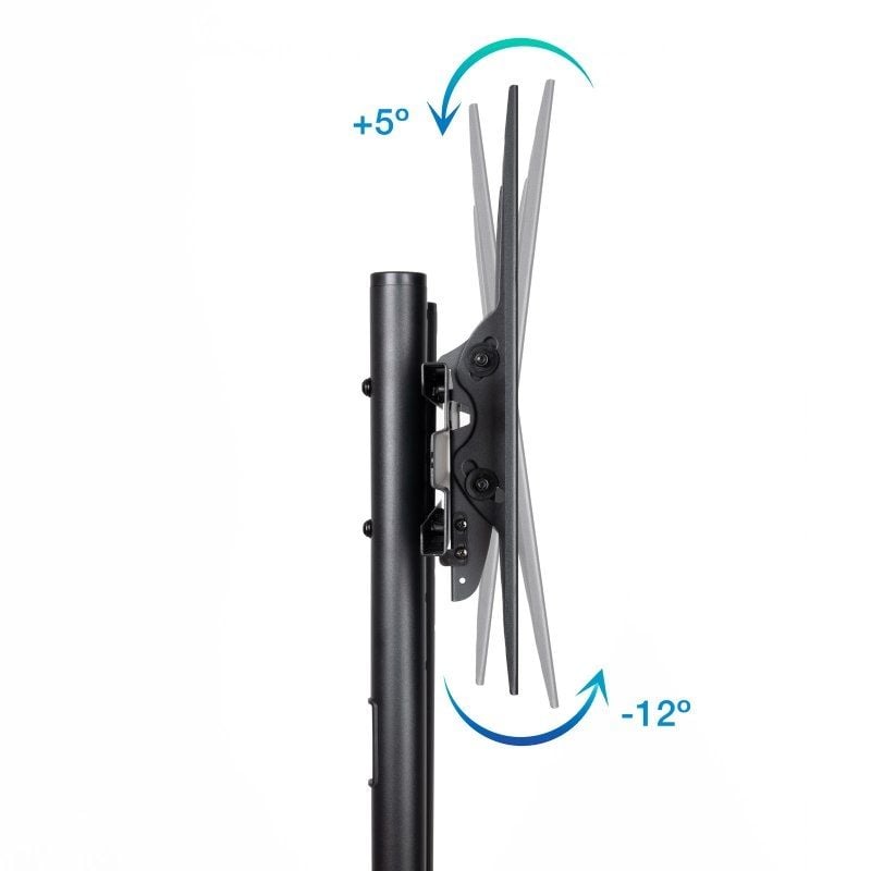 Suporte de Chão Inclinável Tooq Fs1170m-b com Rodízios para TV 37-70" / Até 50kg