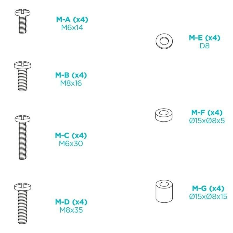 Suporte de Montagem Na Parede Tooq Lp1083f-b para Televisores de 37-80" / Até 75kg