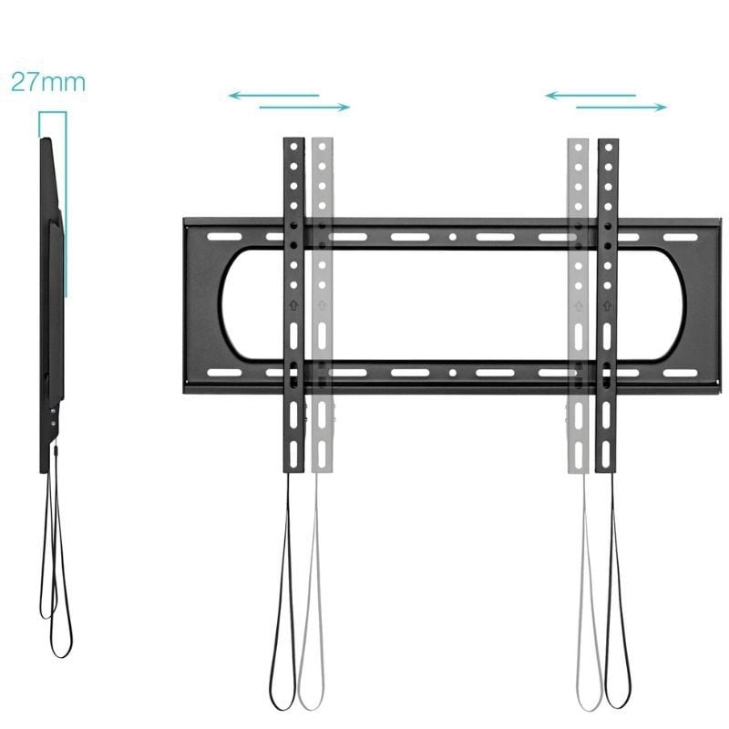 Suporte de Montagem Na Parede Tooq Lp1084f-b para Televisores de 37-80" / Até 80kg