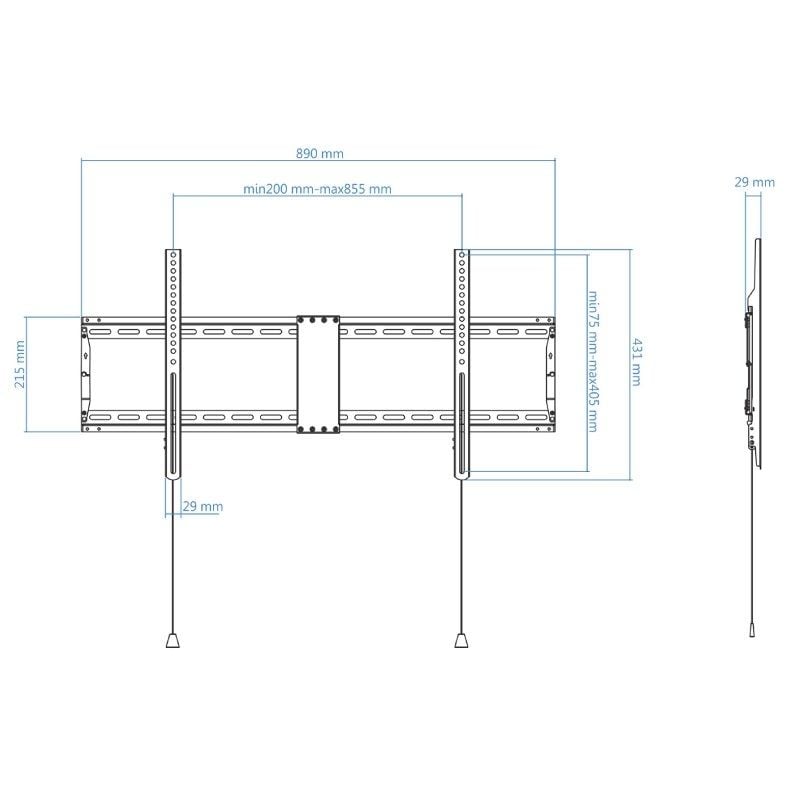 Tooq Lp4390f-b Suporte Fixo de Parede Tooq Lp4390f-b para TV 43-90" / Até 70kg