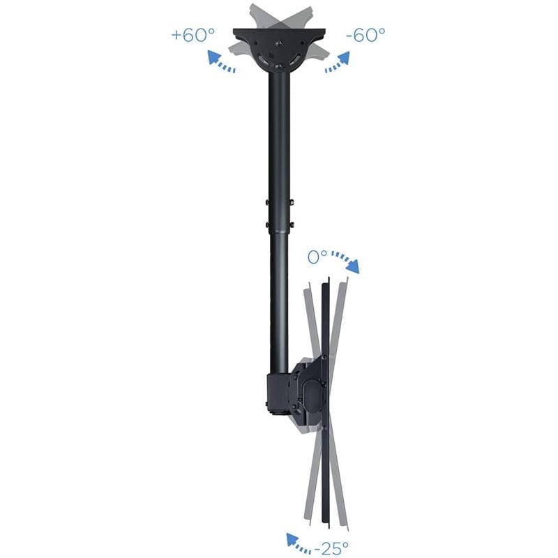 Suporte de Teto Orientável / Inclinável / Extensível Tooq Lpce1155tsli-b para Televisores de 32 a 5…