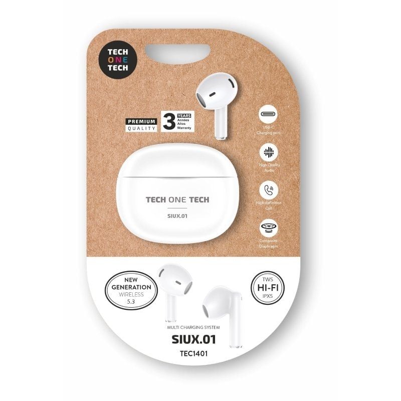 Auricular Bluetooth Tech One Tech Siux.01 TEC1401 / com Estojo de Carregamento / Autonomia 5h / Bra…
