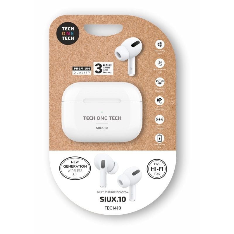 Tech One Tech Siux.10 TEC1410 Auricular Bluetooth / com Estojo de Carregamento / 5h de Autonomia /…