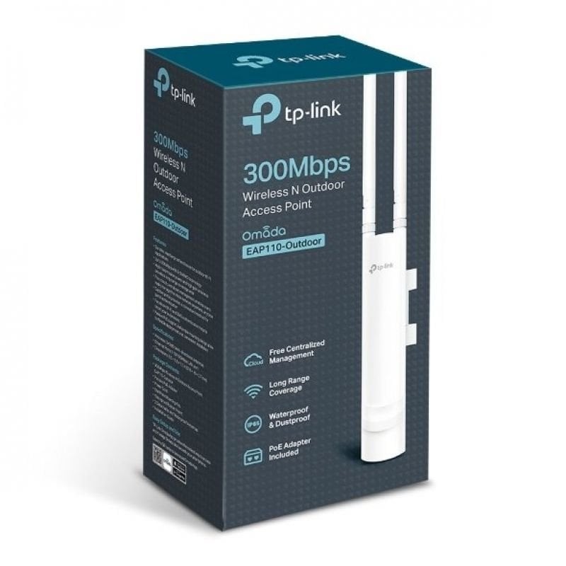 Ponto de Acesso sem Fios Tp-link Omada EAP110 V2 Poe 300 Mbps / 2,4 Ghz / Antenas de 5 Dbi / Wi-fi…