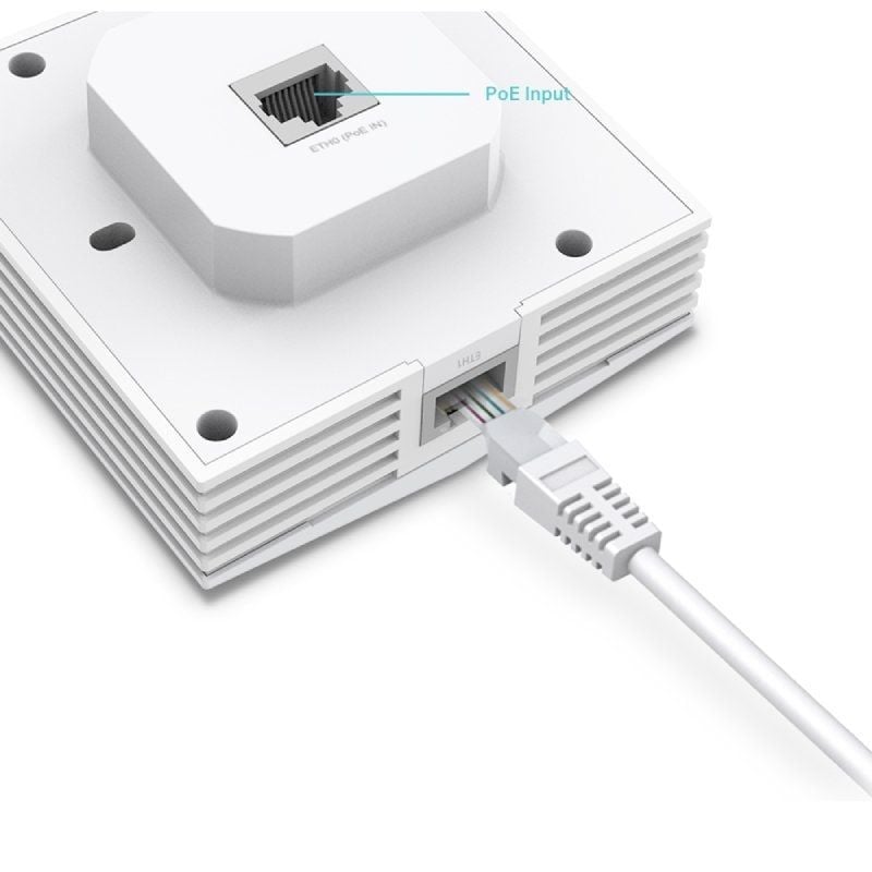 Ponto de Acesso sem Fios Tp-link Omada Eap650-wall / Wifi 6 / Poe+ / 2976mbps / 2.4ghz 5ghz / Anten…