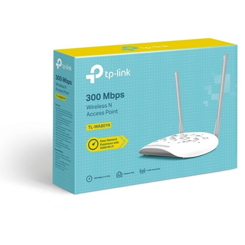 Tp-link Tl-wa801n V6 Poe 300mbps / 2.4ghz / Antenas 5dbi / Wifi 802.11n / B / G / Ponto de Acesso s…