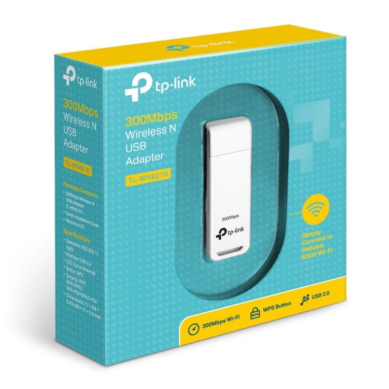 USB - Adaptador Wifi Tp-link Tl-wn821n / 300mbps