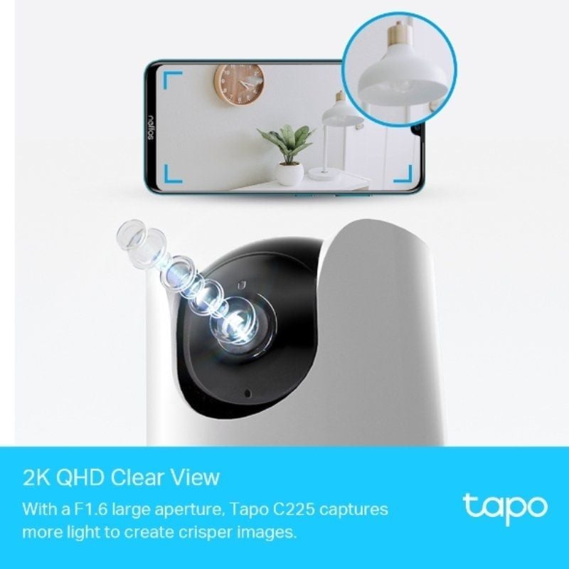 Tp-link Tapo C225 Câmara de Videovigilância / 120º / Visão Nocturna / Controlo a Partir da APP