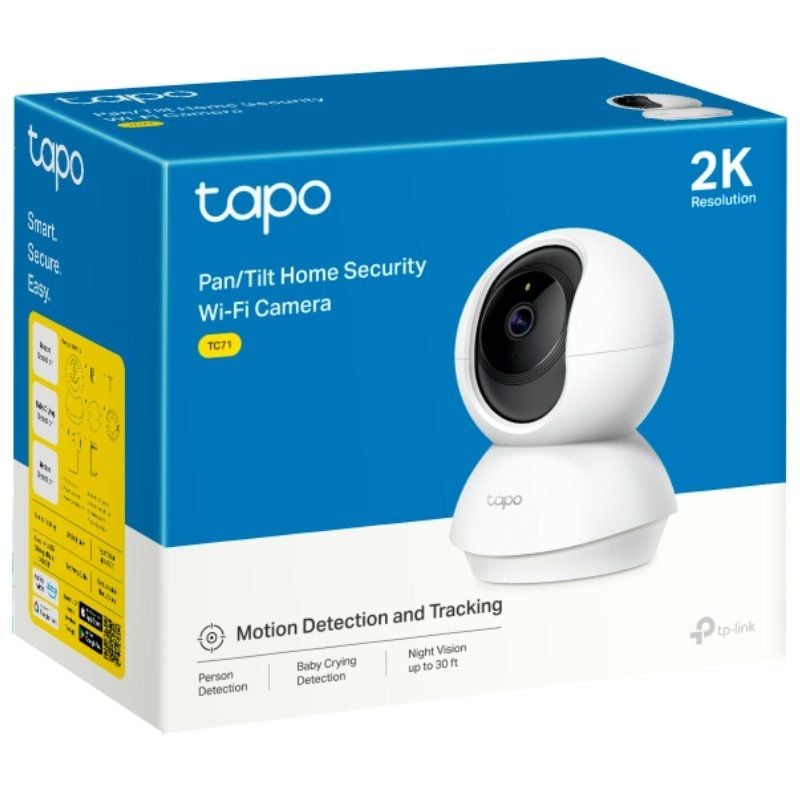 Tp-link Tapo TC71 Câmara de Vigilância por Vídeo / Visão Nocturna / Controlo a Partir da APP