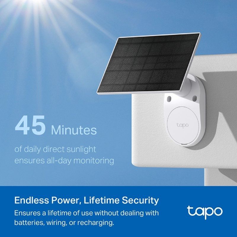 Câmara de Vigilância por Vídeo Tp-link Tapo TC82 Kit / Visão Nocturna / Controlo APP / Inclui Paine…