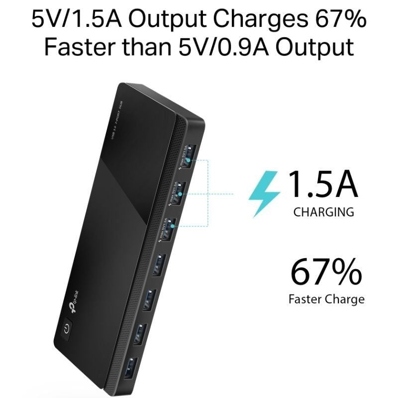 Hub USB 3.0 Tp-link UE330 / 7xusb / 1xmicrousb DC / Preto