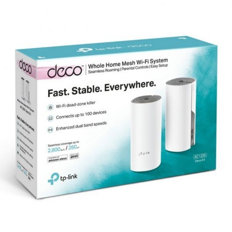Tp-link Deco E4 1200mbps Mesh System / 2.4ghz 5ghz / Pack de 2