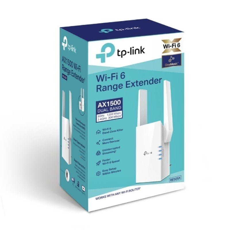 Repetidor sem Fios Tp-link RE505X / Wifi 6 / 1500mbps / 2 Antenas