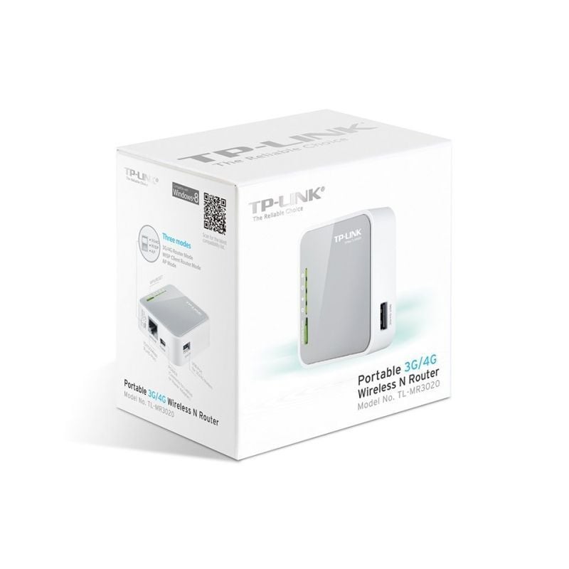 Router sem Fios 3G Tp-link Tl-mr3020 150mbps / 2.4ghz / 1 Antena / Wifi 802.11n / G / B