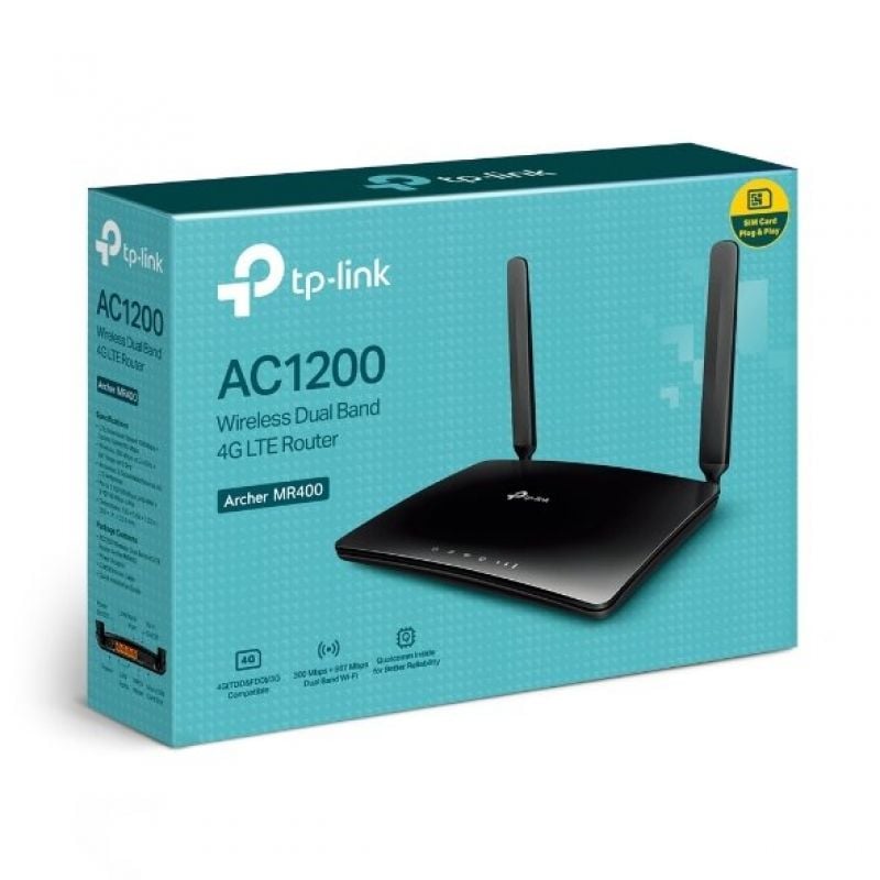 Tp-link Archer MR400 1200mbps / 2.4ghz 5ghz / 2 Antenas / 802.11ac / N / a / B / G / N Router sem F…